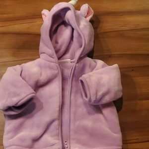 Infant purple unicorn coat